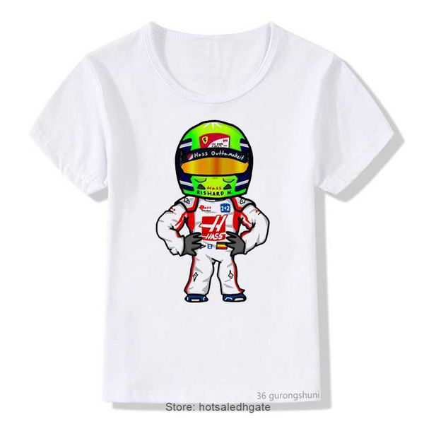 Camisetas de hombre para niños F1 Mini Drivers Series Cool Racing Drivers Estampado gráfico Ropa para niños Moda Casual Ropa para niños Camisetas Tops