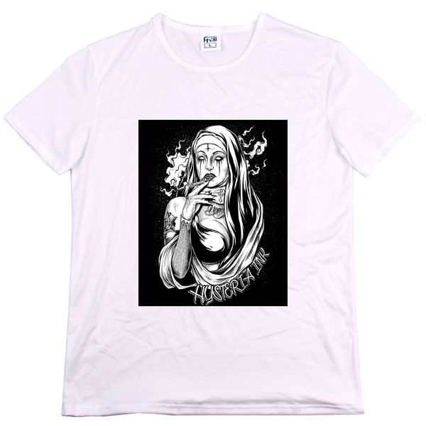 Camisetas para hombres Diablo divertido omholy monja camiseta harajuku gratis