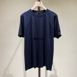 Camisetas para hombre Primavera y verano loro Color sólido Negocios Casual Cuello redondo Camiseta de manga corta piana