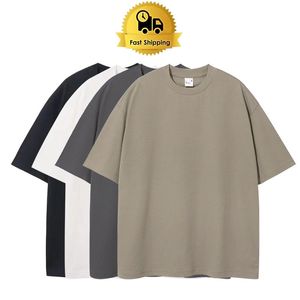 T-shirts pour hommes printemps été à manches courtes poids lourd Air pur coton T-shirts surdimensionné en vrac couleur unie t-shirt mode loisirs hommes haut pour femme vêtements t-shirt