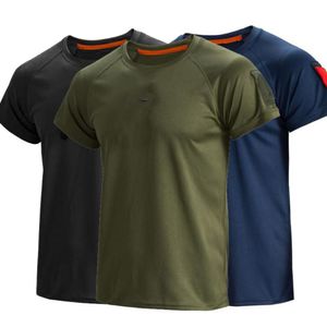 Camiseta transpirable táctica para hombre, camisetas de secado rápido de poliéster militar, camiseta resistente al desgaste de manga corta del ejército, camiseta transpirable de soldado