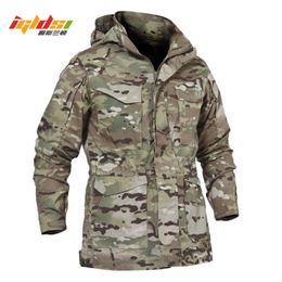 Hommes Tactique Veste Nouveau Printemps Automne US Army M65 Militaire Veste Trench Manteaux À Capuche Casaco Masculino Coupe-Vent 201218