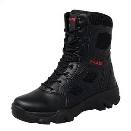 Hommes bottes militaires tactiques pour hommes chaussures décontractées en cuir swat botte armée moto de la cheville bottines botas noirs militaires hombre 240418