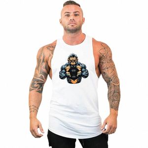 Mannen Tank Tops Fitn Gym Workout Hemd Sleevel T-shirt Mannelijke Sweatshirt Bodybuilding Singlets Running Vest Truien L2nI #