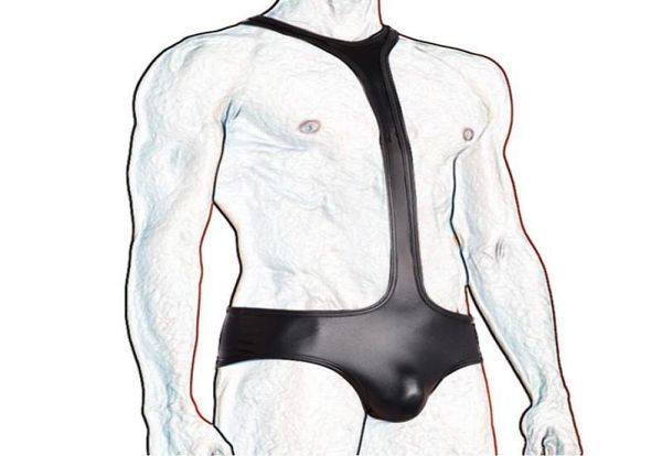 Men Teddy lencería unepo Bodysuit para hombre TANGA DE CUERO BATERS PARA SEXY GAY2874169