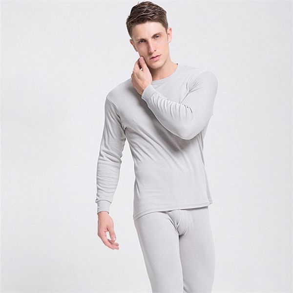 Ropa interior térmica para hombres Long Johns Hombres Otoño Invierno Tops + Pantalones Conjunto de 2 piezas Mantenga el calor grueso Talla grande L-2XL Termica Homem 210910