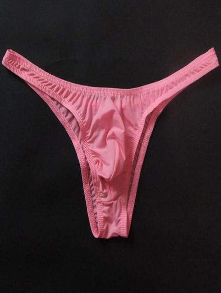 Hombres Thong Spandex Nylon Low Winist Bens Thongs y G Strings Sexy Bikini Convex Bikini Sear78917455780394