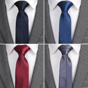 Cravate classique luxueuse à rayures fines pour hommes, cravate en Jacquard pour mariage d'affaires, accessoires pour chemise et nœud papillon