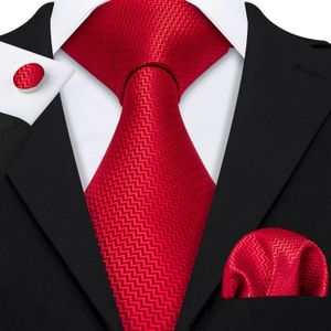 Ensemble de cravates pour hommes, cravate en soie florale rouge pour hommes, cravate de fête de mariage, mouchoir, cravate, ensemble Barry.Wang, cravate de mode LS-5198 240314