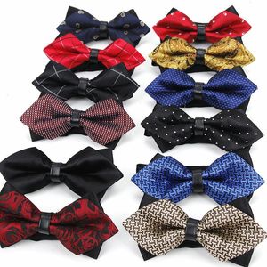 Mannen banden Fashion Butterfly Party Wedding Bow Tie For Boys Girls Plaid Check Red Black Bowknot Wholesale Accessories Bowtie