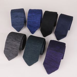 Men Ties Knit Tie 6cm Pointed New Fashion Business Casual Wear with Wool Necktie Ties for Formal Wedding Groom Ties