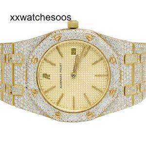 Men Top App Factory AP Automatic Watch AudempiGues Royal Oak offshore dames 33 mm 18k Gold Diamond Watch 16,75 Carat