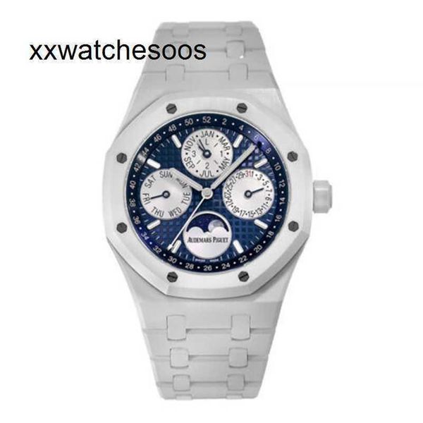 Men Top App Factory AP Automatic Watch AudempiGues Royal Oak Offshore Epic Watch 41mm Blue Index Hour Mark Dial Céramique