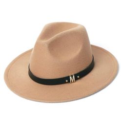 Sombreros de copa para hombre, gorro de lana de imitación de invierno de fieltro para mujer, sombrero clásico de ala ancha para otoño, sombreros Fedora negros y rojos para hombre y mujer, sombrero de copa 4246762