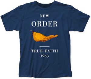 Hombres Tops Ropa Algodón Nuevo Orden True Faith Equipado Camisetas Hombre Camiseta Chicos Camiseta