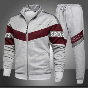 Hombres Chándal Ropa deportiva Jogging Suit 2 piezas Chándal Otoño Hombres Trajes Ropa deportiva Running Sweatsuit Ropa suelta para hombres 201109