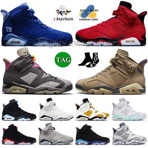 Hombres 6 zapatillas de baloncesto Toro Aqua 6s marrón kelp gris gris rojo oreo georgetown denim un un infrarrojo negro infrarrojo mujer zapatillas US 13 entrenadores