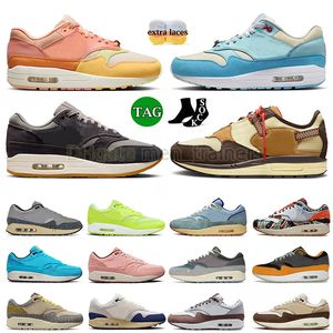 Top Quality 1 87 Chaussures de course Designer 1s Cactus Obsidian Blue Gale Urawa Somos Familia Crepe Soft Grey Patta Men Women Sneakers Trainers Big Taille 13