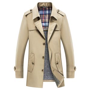 Hommes Trench Coat 2019 hiver épaissir Trench veste hommes Blazer affaires décontracté coupe-vent survêtement veste homme vêtements 6XL 7XL
