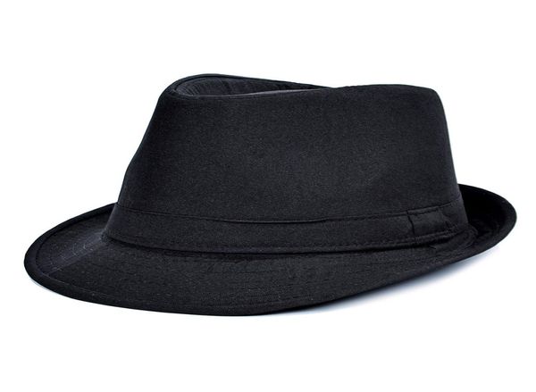 Hommes trilby chapeaux classiques épais court bord manhattan gangster cap cotton mélange mode femme fedora jazz hat8563519