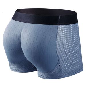 Mannen Trunks Ingebouwde Fake Butt Hip Lifter Enhancer Shorts Boxer Briefs Gewatteerde Ondergoed Shapewear Onderbroek Nylon Ademend