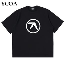 Men T -shirt katoen Aphex Twin Y2K Streetwear Grafische Koreaanse modeprint Harajuku Vintage Tops T -stukken Tees oversized esthetische kleding 240410