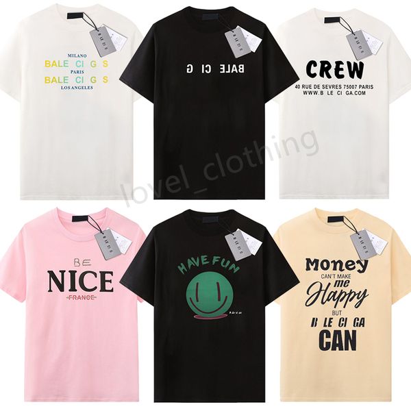 Men Tshirt Shirts Shirts de haute qualité T-shirt Designer T -Shirt Mens Tshirt Letters Graphic Tee Luxury Luxe à manches courtes pour femmes