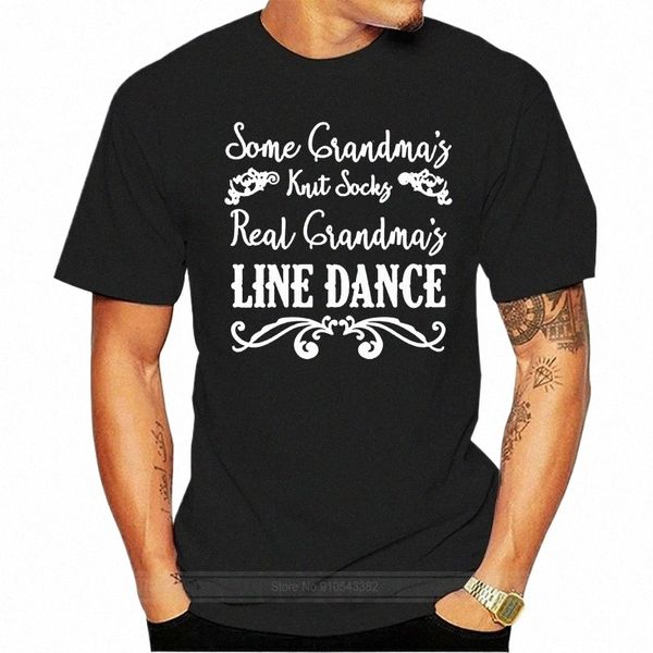 Hommes Tshirt Line Dancing Grandma Funny Design Certaines grand-mères chaussettes en tricot Real Grandmas Line Dance T-shirt femmes T-Shirt t-shirts top X1Oz #