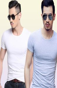 Hommes Tshirt Spandex Fitness Gym Vêtements Man Tops T-shirt pour les tshirts de couleur unie masculine Tshirt xs2xl6514781