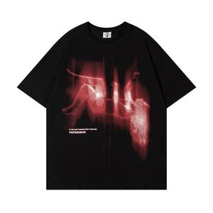 T-Shirt surdimensionné en coton pour hommes, Streetwear, imprimé graphique abstrait, Hip Hop, Punk, gothique, chemises amples, Harajuku, 2024
