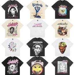 Hommes Tshirts Designer Tshirt Top Top Fashion Couple à manches courtes Hip-Hop Hellstar Printing couples Streetwear Comfort Pure Cotton Mens Womens T-shirt