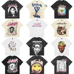 Hombres Camisetas Diseñador Camiseta Top Moda Camiseta de manga corta Hip-hop Tendencia Hellstar Impresión Parejas Streetwear Comodidad Algodón puro Para hombre Camiseta para mujer