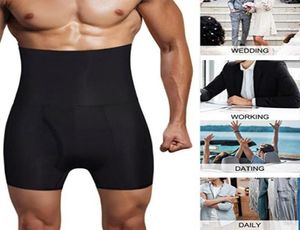 Hommes de contrôle du ventre shorts hauts tâches de compression de compression pantalon shaper sans couture de ventre de ventre boxer anticurling sous-vêtements 18642564
