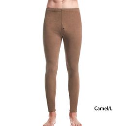 Mannen ondergoed leggings vaste kleur thermische baselayer koud weer comfortabele bodem broek mannelijke elastische taille lang johns