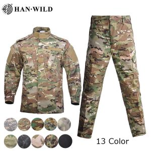 Mannen Uniform Airsoft Camouflage Tactisch Pak Camping Leger Special Forces Combat Jcckets Broek Militar Soldaat Kleding