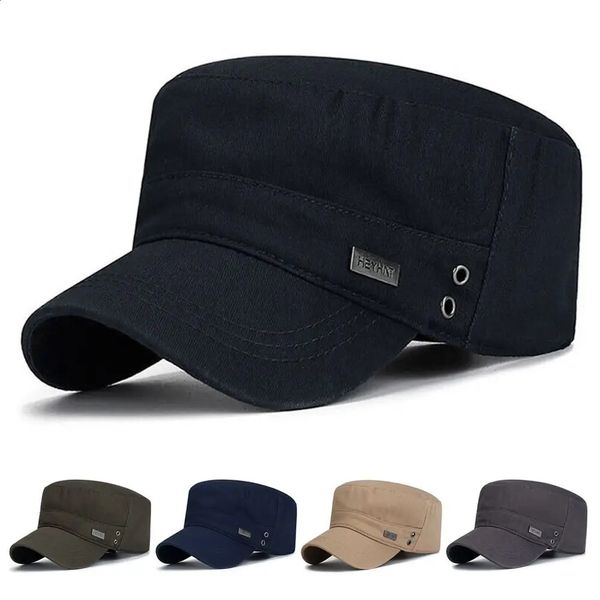 Hommes unisexe armée chapeau casquette de Baseball coton cadet militaire respirant Combat pêche plat réglable 240130