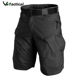 Hombres pantalones cortos tácticos militares urbanos pantalones cortos de carga resistentes a impermeables al aire libre