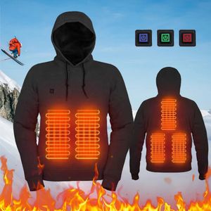 Mannen USB Verwarmde Hoodies Zelf Heting Vrouwen Mode Lange Mouw Streetwear Herfst Kleding Harajuku Sweatshirts Thermische Donsjack 231226