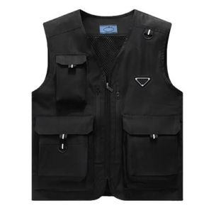 Men Vest Designer Outerwear Coats Summer Outdoor Leisure Multi Pocket Multi Pocket veelzijdige dunne lieverd V-hals vesten Fashion Coat