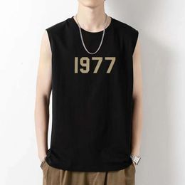 Camas de tanques de diseñador de chalecos para hombres Mensas de verano VEST DIGITAL Camiseta redonda Camiseta sin mangas de algodón de algodón