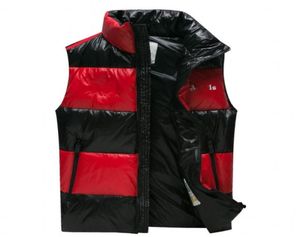 Diseñador de chalecos de hombres El diseño conjunto de chaquetas de color rojo y negro de la moda de costura para mujeres parkas clásicos vests5039608