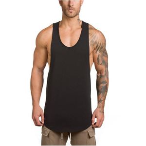 Heren vest, mouwloze tank top mannelijke klassieke effen kleur tops t-shirt vest bodybuilding spier training Tee zwarte sport undershirt gym fitness c