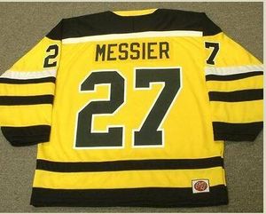 Hommes Vintage # 27 MARK MESSIER Cincinnati Stingers 1978 WHA Hockey Jersey personnalisé n'importe quel numéro de nom