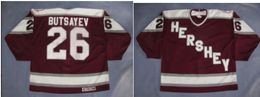 Hommes Vintage AHL Hershey Bear 26 Butsayev Jersey Hockey Jersey personnalisé n'importe quel numéro de nom