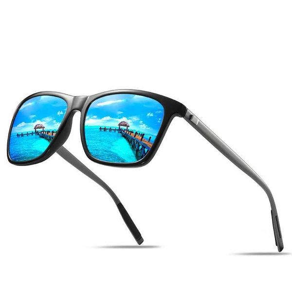 Gafas de sol polarizadas de aluminio vintage para hombre, gafas de sol de marca clásica, lentes con revestimiento, gafas de conducción para mujer 230920