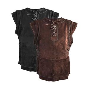 Hommes Vintage Armor Coffre gilet médiéval viking guerrier costume pour Halloween