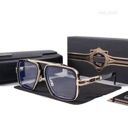 Männer Vintage quadratische Damenmode Designer Sonnenbrillen Luxus Goldener Rahmen Sonnenbrille Farbverlauf DITA