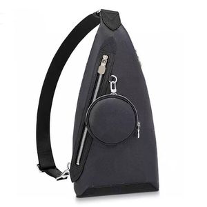 Hommes Taille Pack Poitrine Pack Sacs À Bandoulière Circulaire Portefeuille De Mode Lettre Imprimer Cuir Véritable Fermeture Éclair En Cuir Ouvert Haute Qualité Sac À Main Bourse