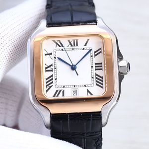 Reloj para hombre, reloj de pulsera de diseñador con movimiento mecánico automático, pulsera de negocios resistente al agua de 41mm, correa de cuero Montre De Luxe
