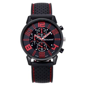 Hommes montre Big Numeral Dial Race Design sport montres quartz movt Cool Femmes Homme Militaire Silicone Montre-Bracelet